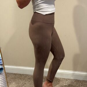 Taupe High-Waisted Leggings